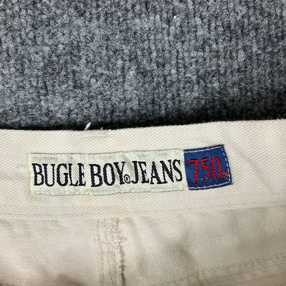 Bugle Boy Shorts Mens Size 42 White Denim 90s Vintage Casual Jean Cutoff Style - Picture 6 of 10